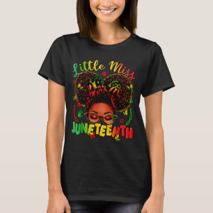 Camiseta Pequeña señorita juneteenth orgullo afro cabello a