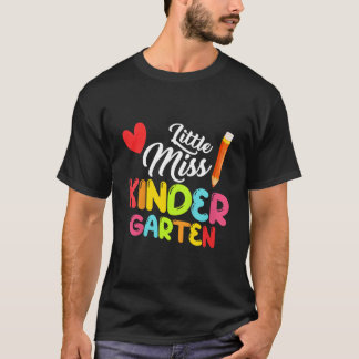 Camiseta Pequeña Señorita Kindergen De Vuelta Al Colegio Él