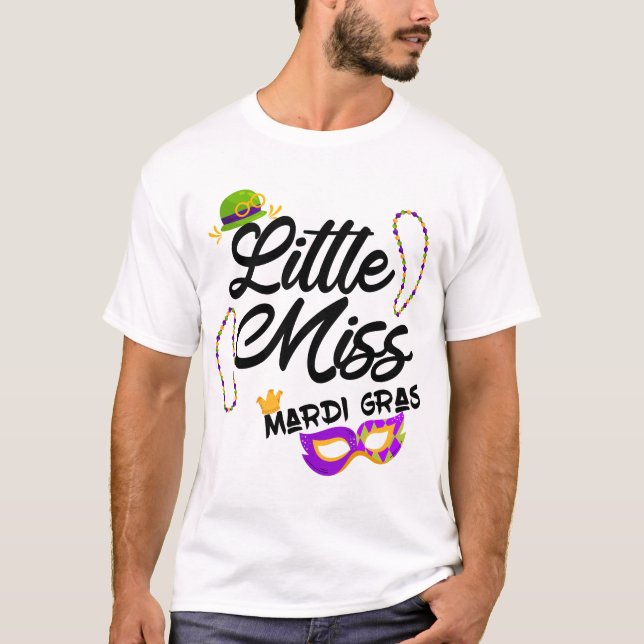 Camiseta pequeña señorita mardi gras (Anverso)