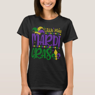 Camiseta Pequeña Señorita Mardi Gras Traje Lindo Carnaval