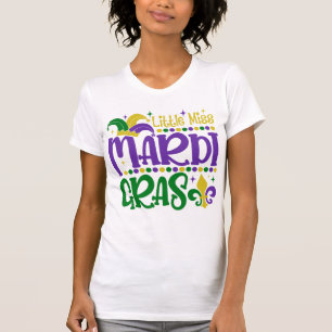 Camiseta Pequeña Señorita Mardi Gras Traje Lindo Carnaval