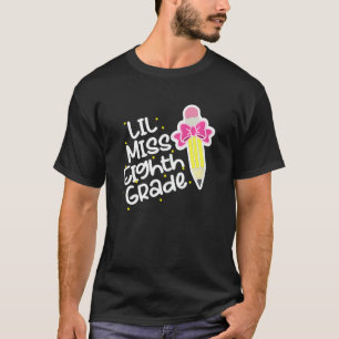 Camiseta Pequeña Señorita Octavo Grado 1er Día de Colegio C