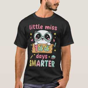 Camiseta Pequeña Señorita Panda Kawaii Pastel 100 Días Más