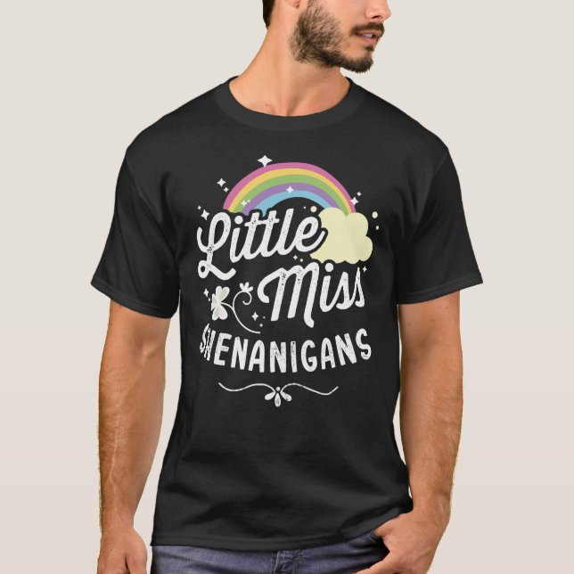 Camiseta Pequeña señorita travesuras para chicas y mujeres  (Anverso)