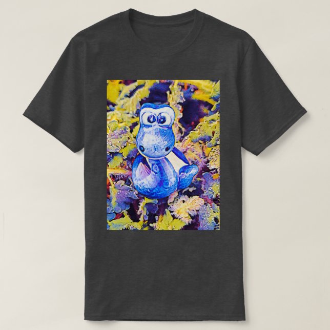 Camiseta Pequeña serpiente azul encantadora 4 (Diseño del anverso)