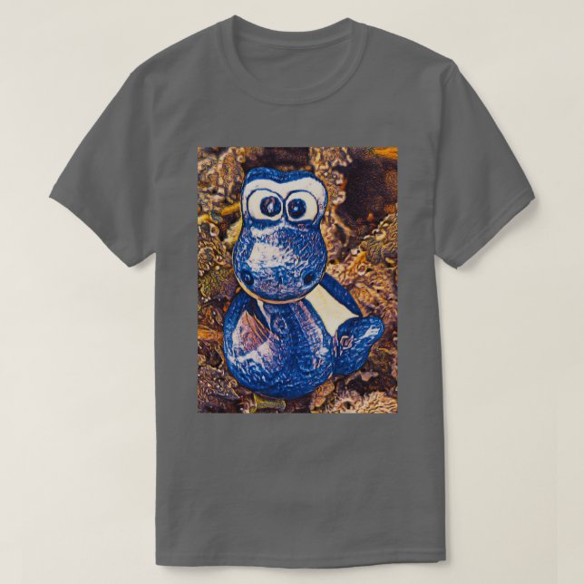 Camiseta Pequeña serpiente azul encantadora 8 (Diseño del anverso)