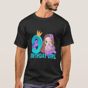 Camiseta Pequeña sirena 9 Chica de cumpleaños