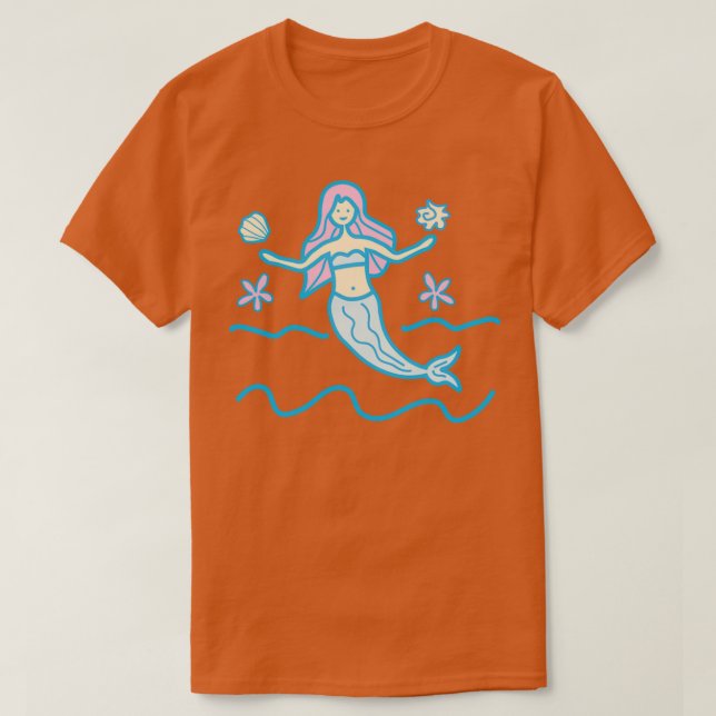 Camiseta Pequeña sirena bajo la sombra de Siren (Diseño del anverso)