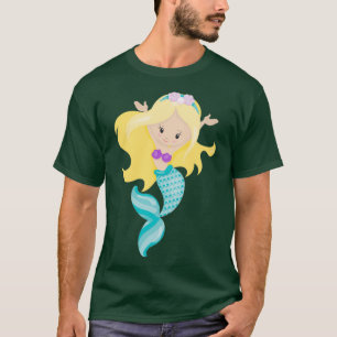 Camiseta Pequeña Sirena Cute Sirenita Bombas De Pelo