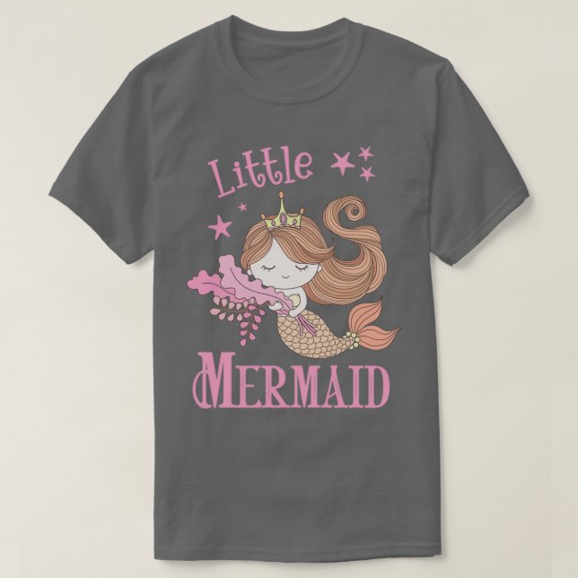 Camiseta Pequeña sirena rosa (Diseño del anverso)