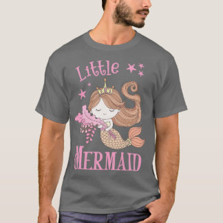 Camiseta Pequeña sirena rosa