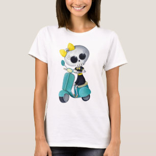 Camiseta Pequeña Srta. Death en la vespa