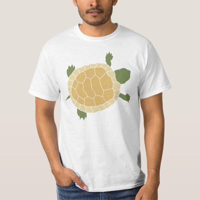 Camiseta Pequeña tortuga de arrastre linda de la tortuga (Anverso)
