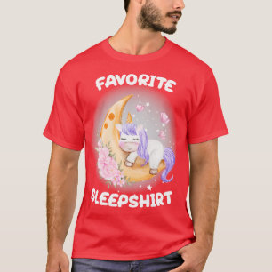 Camiseta Pequeña Unicornio durmiendo a favor de la siesta e