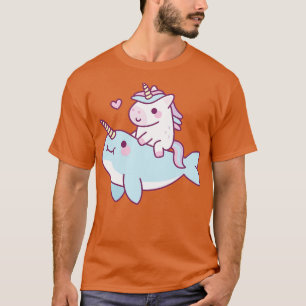 Camiseta Pequeña Unicornio montando Narwhal