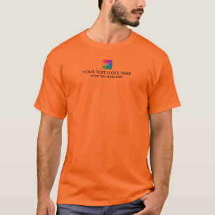 Camiseta Pequeña y moderna foto subida de texto a los hombr