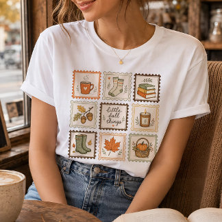 Camiseta Pequeñas Cosas de Otoño Arte Vintage Cottagecore d