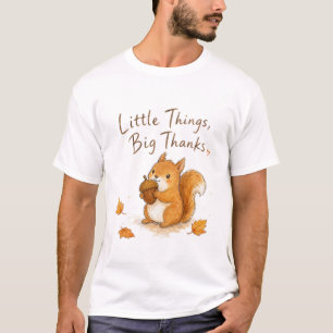 Camiseta Pequeñas Cosas Grandes Gracias Squirrel Acuarela