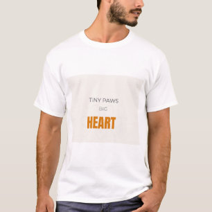 Camiseta Pequeñas Patitas Gran Corazón Amante Gato Adorable
