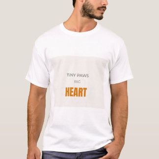 Camiseta Pequeñas Patitas Gran Corazón Amante Gato Adorable