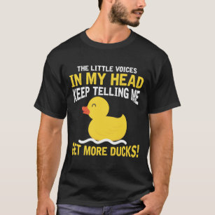 Camiseta Pequeñas voces en mi cabeza agricultor de pato de 