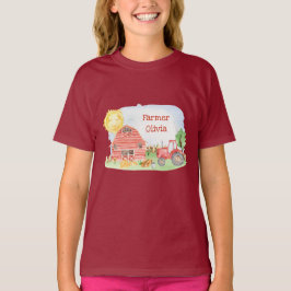 Camiseta Pequeño agricultor con nombre de Chica