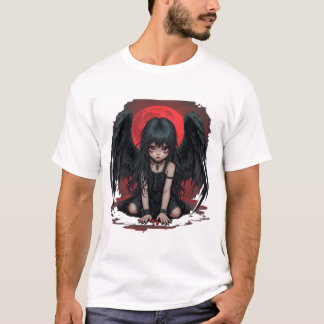 Camiseta pequeño ángel ghótico