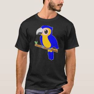 Camiseta Pequeño Ara Amarilla Azul Macaw Cuerdo Bebé Loro