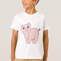 Pequeño arte rosado lindo del cerdo