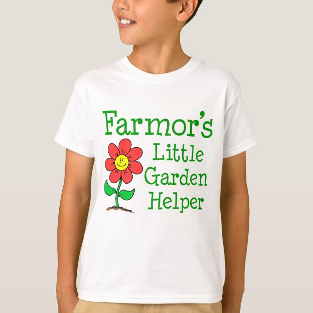 Camiseta Pequeño ayudante de jardín de granjeros (Anverso)
