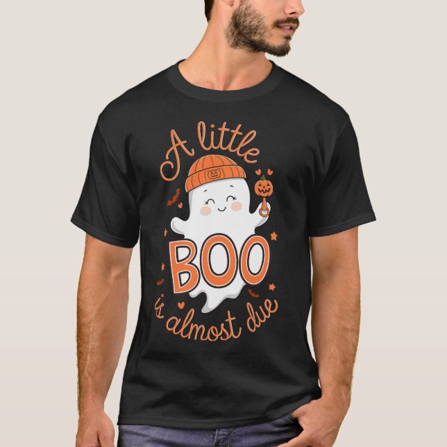 Camiseta Pequeño Boo Casi Se Debe A Un Embarazo De Hallowee (Anverso)