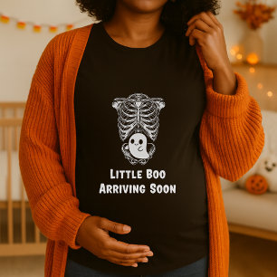 Camiseta Pequeño Boo llegando pronto al embarazo de Hallowe