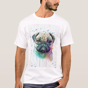 Camiseta Pequeño cachorro lindo con gafas