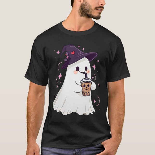 Camiseta Pequeño Café De Hielo Fantasma Temporada De Fantas (Anverso)
