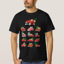 Camiseta Pequeño Camión Rojo cargando un árbol de Navidad