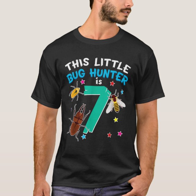 Camiseta Pequeño Cazador De Burbujas Es 7 Chicas De Cumplea (Anverso)