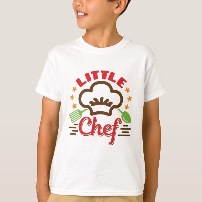 Camiseta Pequeño Chef Cocinando a los niños amantes (Anverso)