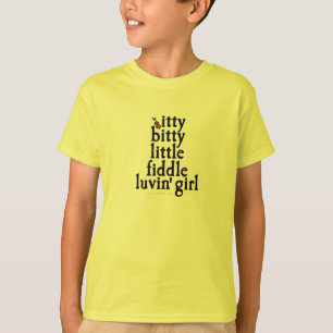 Camiseta pequeño chica deshilvanado itty del luvin del
