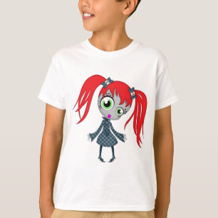 Camiseta Pequeño chica espeluznante asustadizo