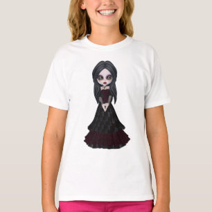 Camiseta Pequeño chica lindo y espeluznante del gótico