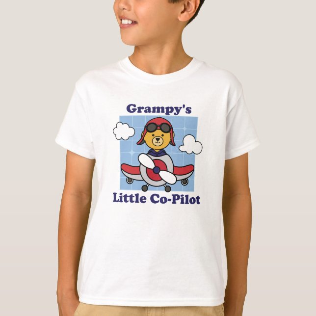 Camiseta Pequeño co piloto de Grampy - Avión muy lindo (Anverso)
