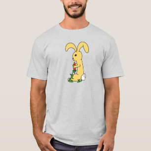 Camiseta Pequeño conejito Personalizado Amarillo Y Pequeñ