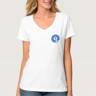 Camiseta Pequeño cuello en v del logotipo