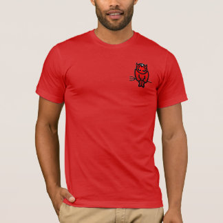 Camiseta Pequeño diablo rojo córneo