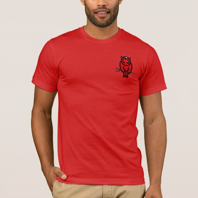 Camiseta Pequeño diablo rojo córneo (Anverso)