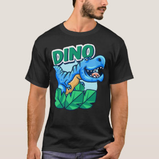 Camiseta Pequeño Dino Azul