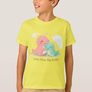 Camiseta Pequeño Dino, Grandes Sonrisas – Ilustración de Am