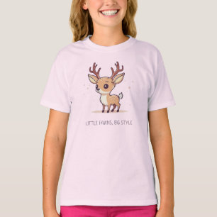 Camiseta Pequeño diseño de ciervos de gran estilo