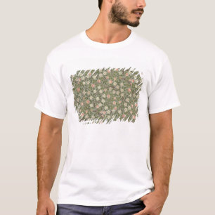 Camiseta Pequeño diseño del papel pintado de la flor rosa