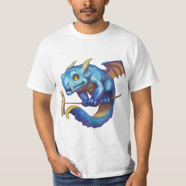 Camiseta Pequeño Dragón Azul (Anverso)